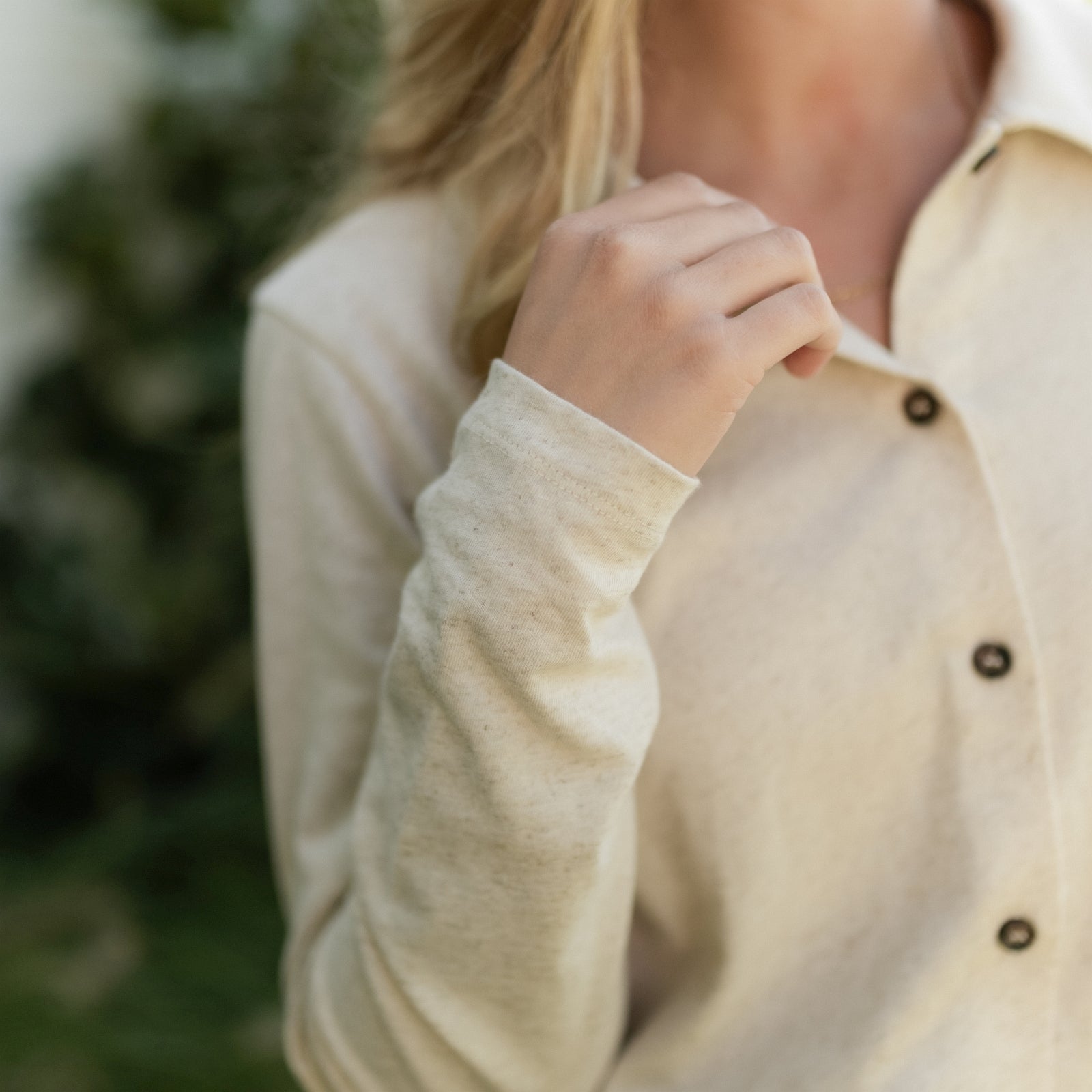 NORDLICHT Sara Jersey-Bluse Leinen-Bio-Baumwolle