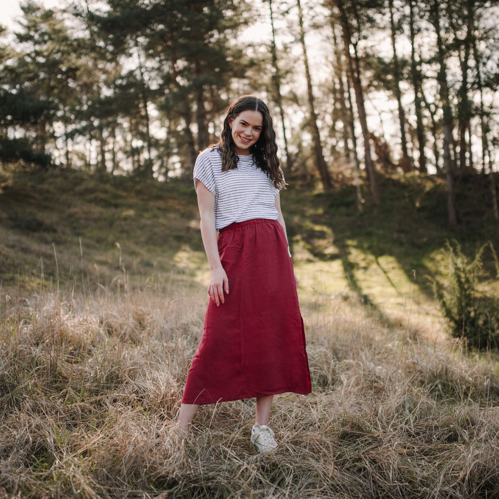 NORDLICHT Marit Rock lang M Tencel A-Linie