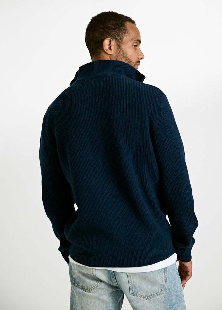 Wijld Tim Oltremare Strickpullover Herren Blau Wolle
