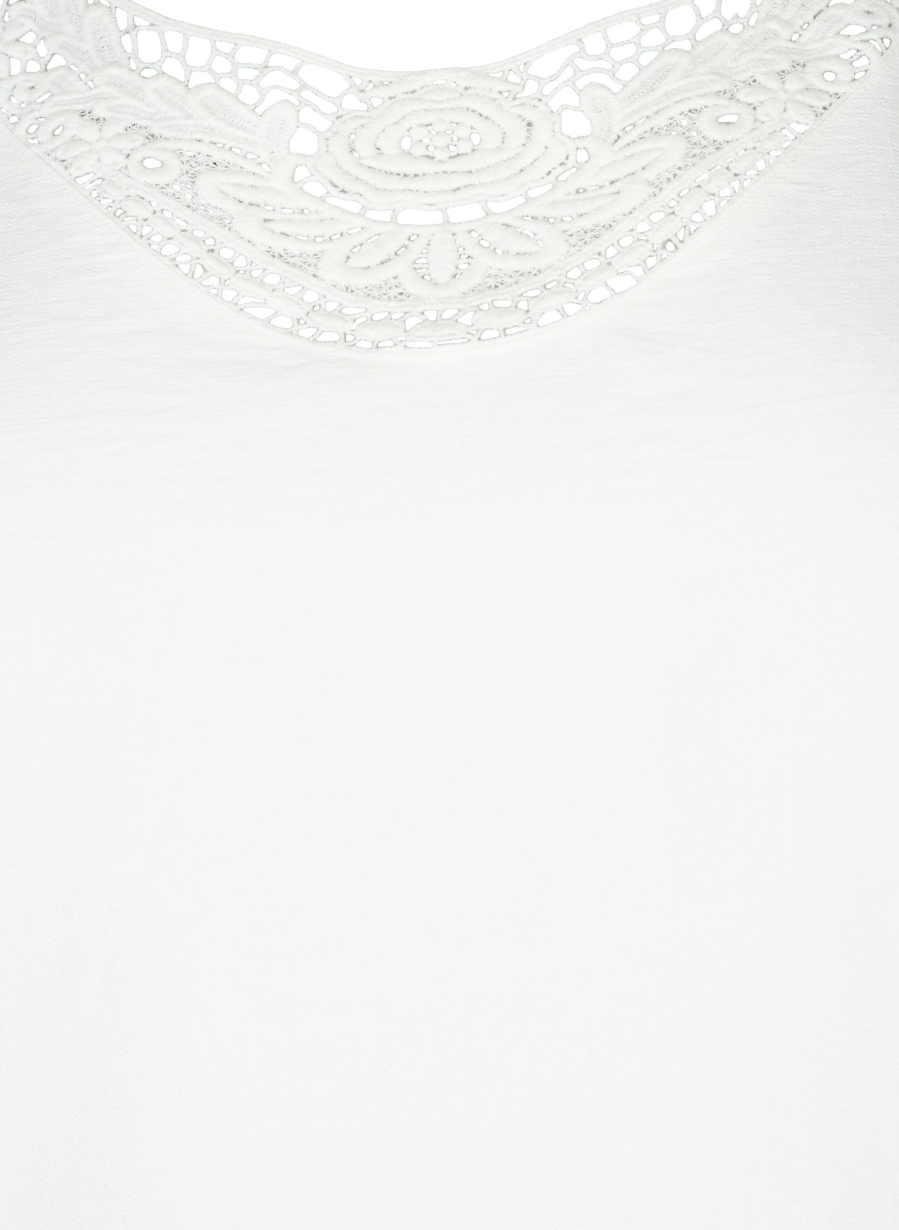 Zizzi Blouses Bluse Viskose Langarm Häkeldetail