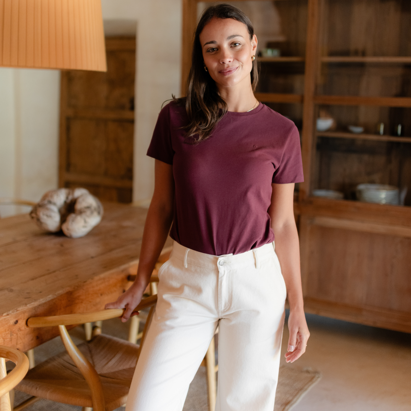 NORDLICHT Alva T-Shirt Rundhals Cherry Recycling