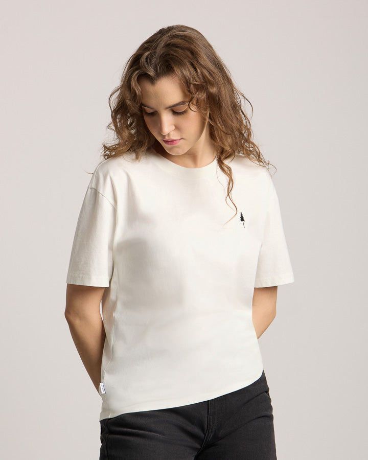 NIKIN TreeShirt Nature Calls Relaxed T-Shirt White Bio-Baumwolle