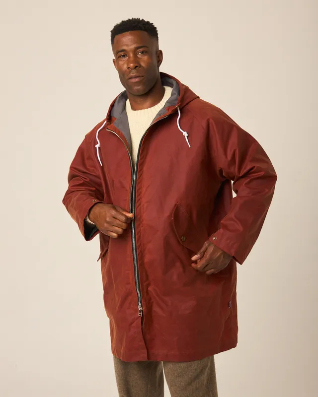 Peregrine Woodchester Waxed Cagoule Regenjacke Brick