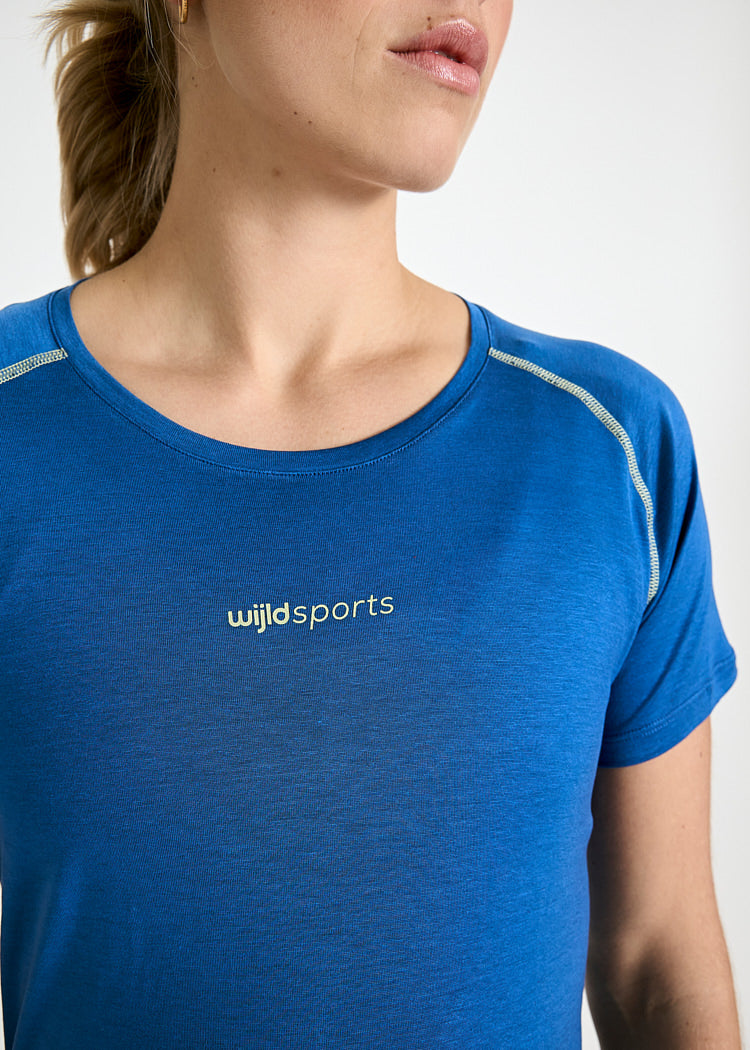 Wijld Sportshirt Fanny Damen Sport T-Shirt Dazzlingblue Lyocell