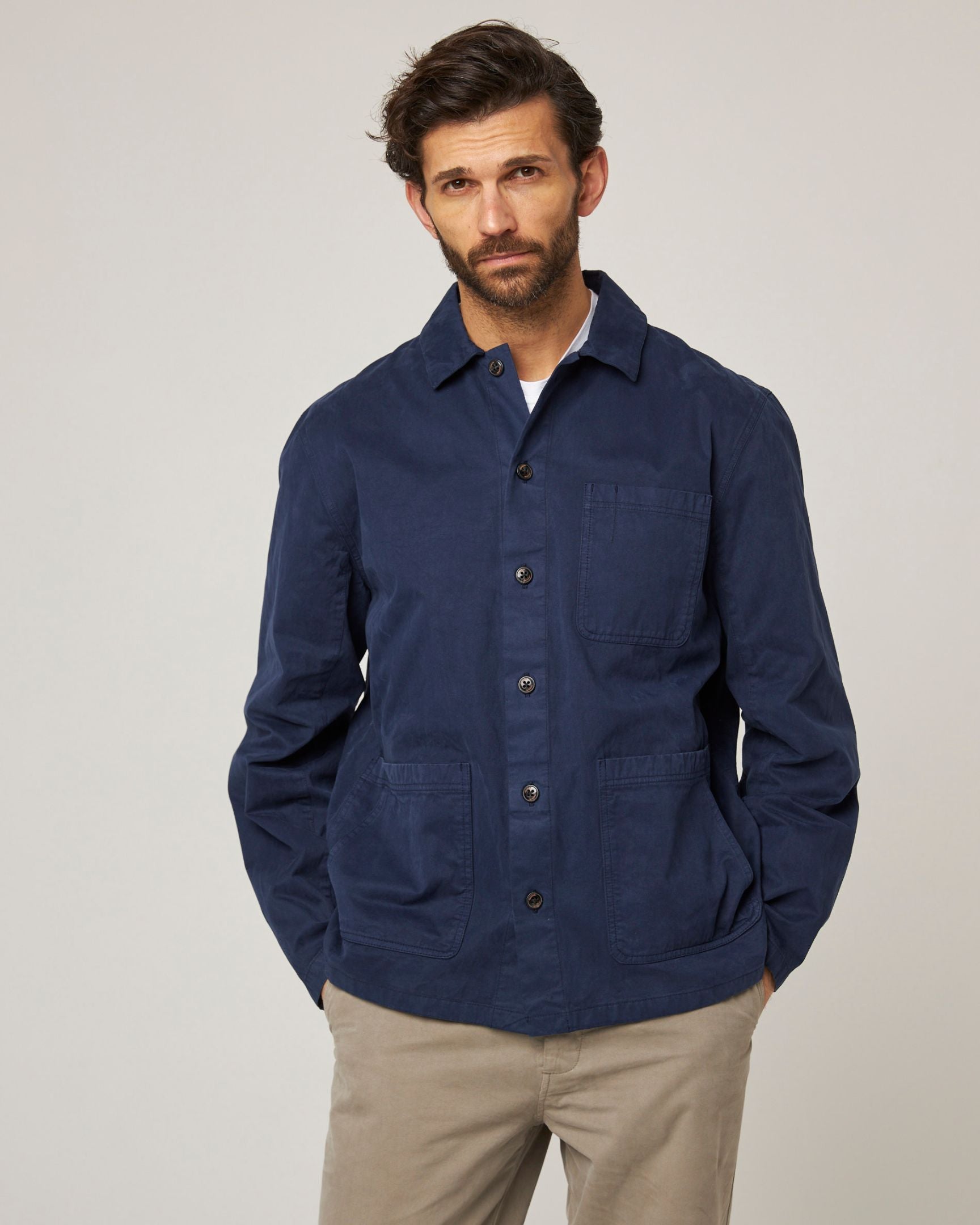 Peregrine Ashton Chore Jacke Navy Baumwolle Herren