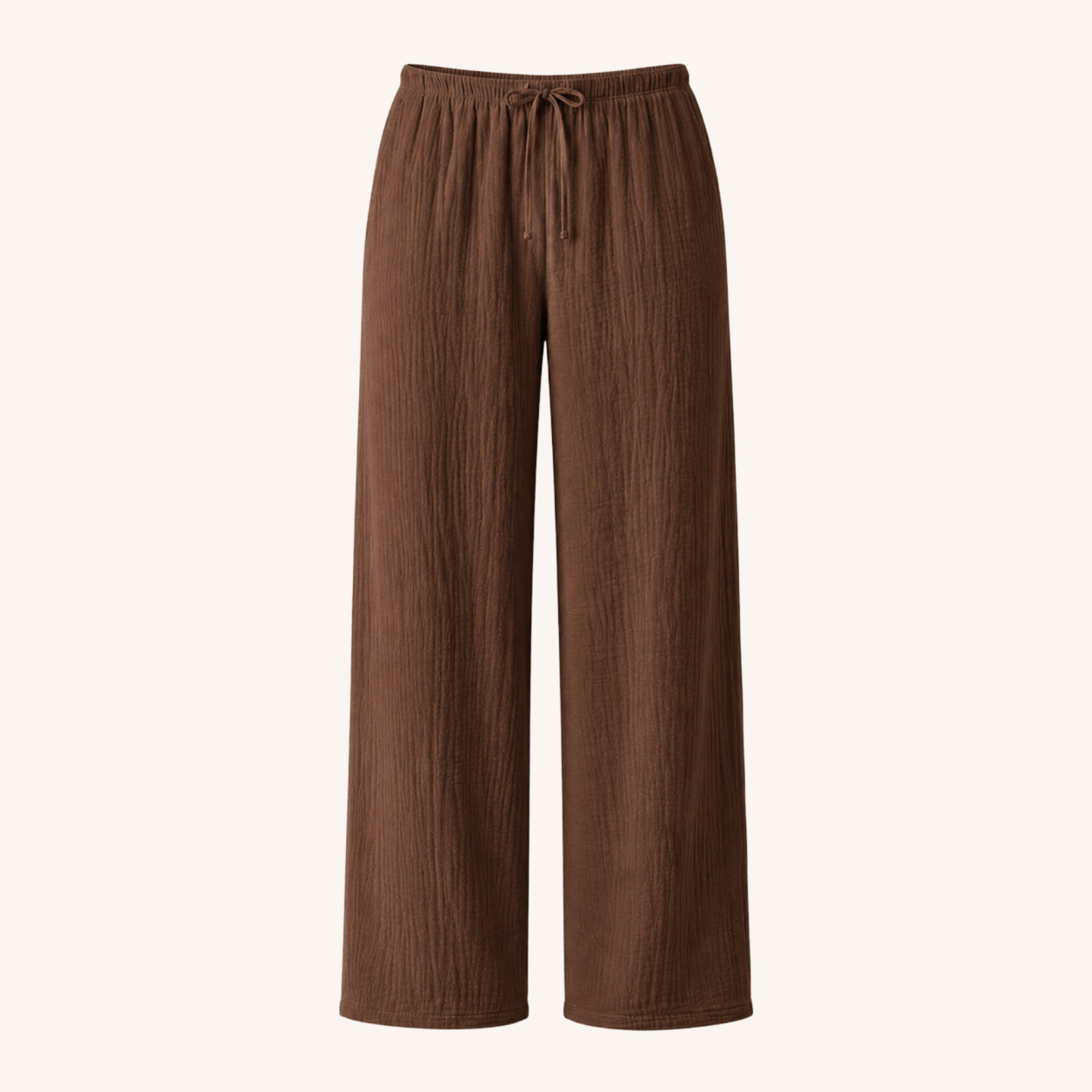Nordlicht Lora Musselin Hose Braun Bio-Baumwolle