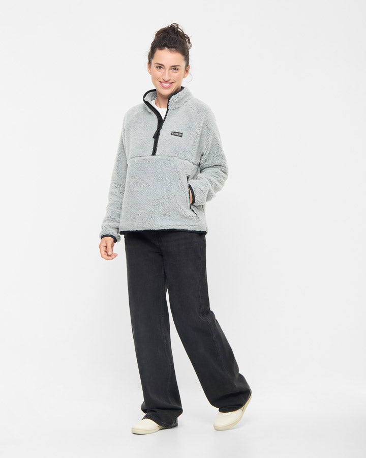NIKIN TreeFleece Teddy Pullover Damen Grey Mel Fleece