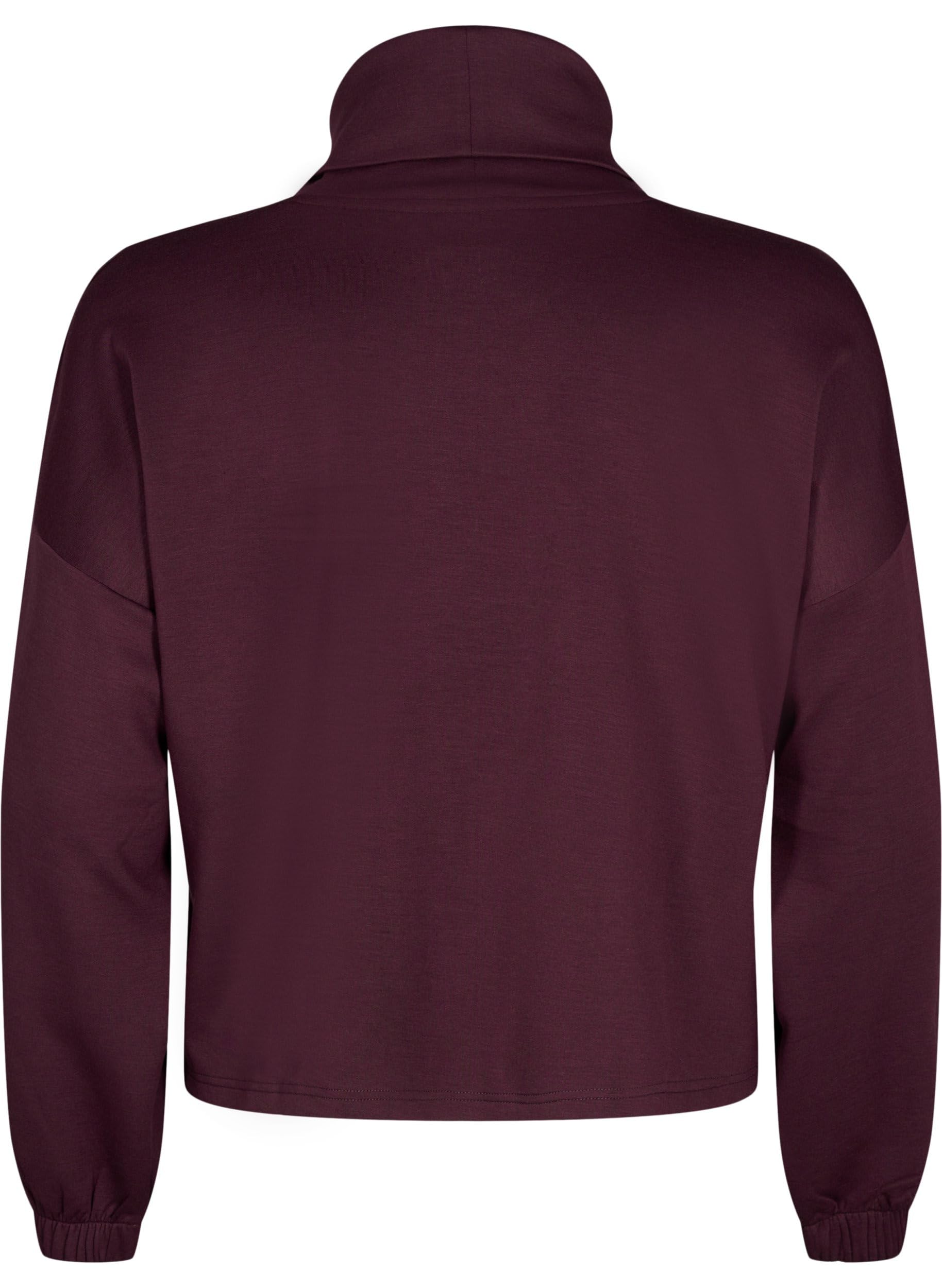 Zizzi Bluse Modal Rollkragenpullover Langarm Große Größen