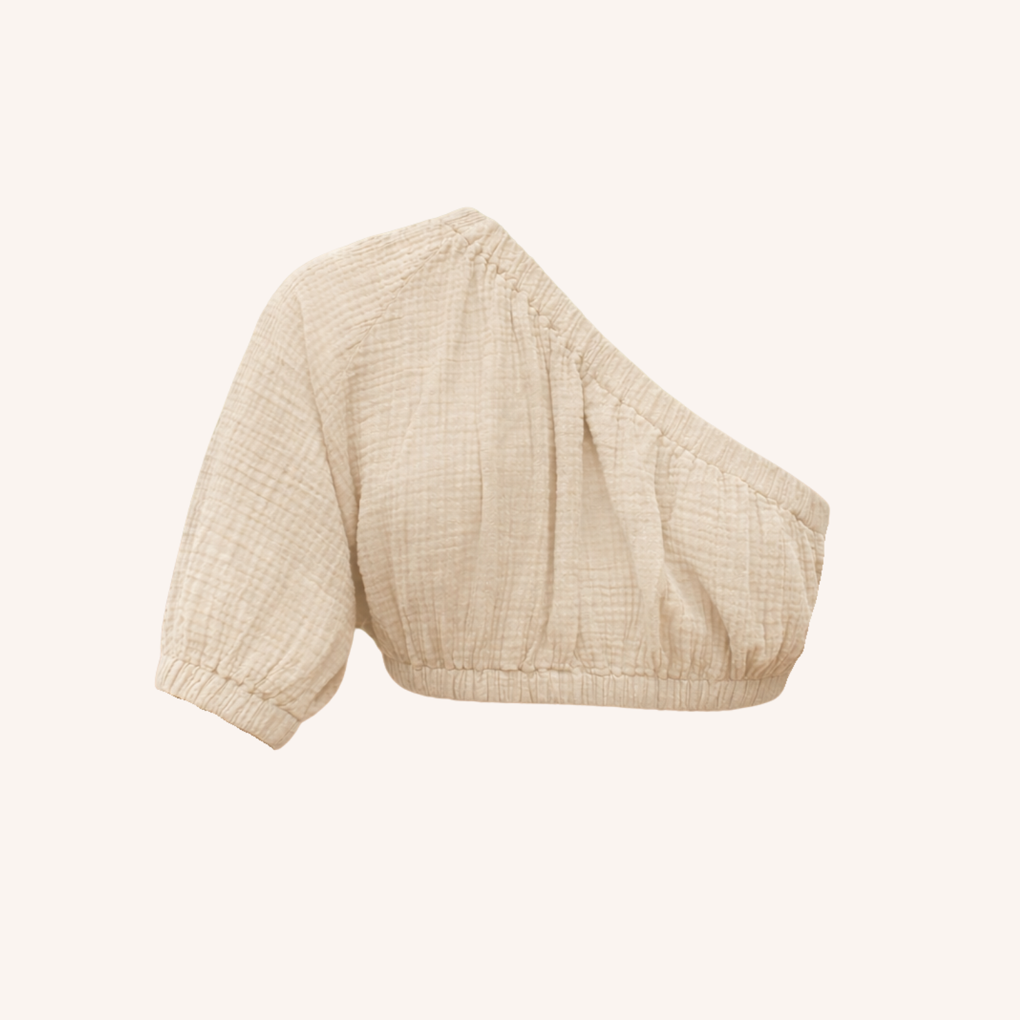 NORDLICHT Tops Siv Musselin Crop Top asymmetrisch
