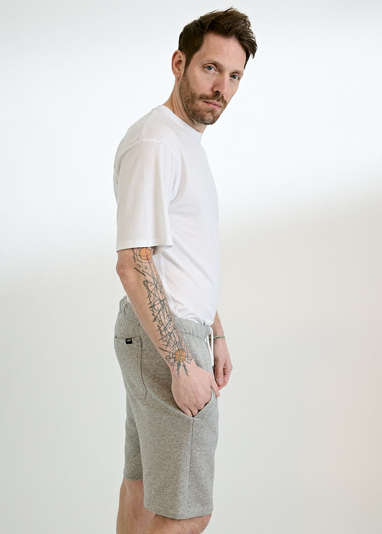 Wijld Joseph Sweat Shorts Gray Melange Herren aus Holz