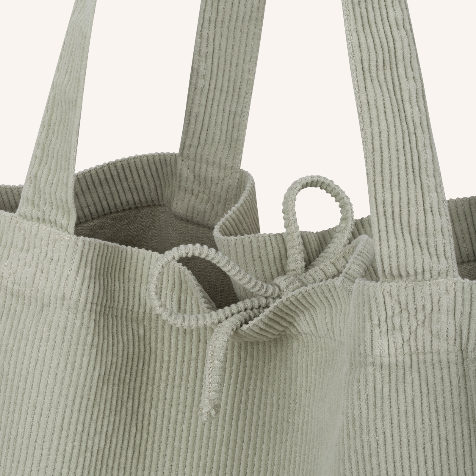 NORDLICHT Mari Cordtasche Shopper Salbei Bio-Baumwolle