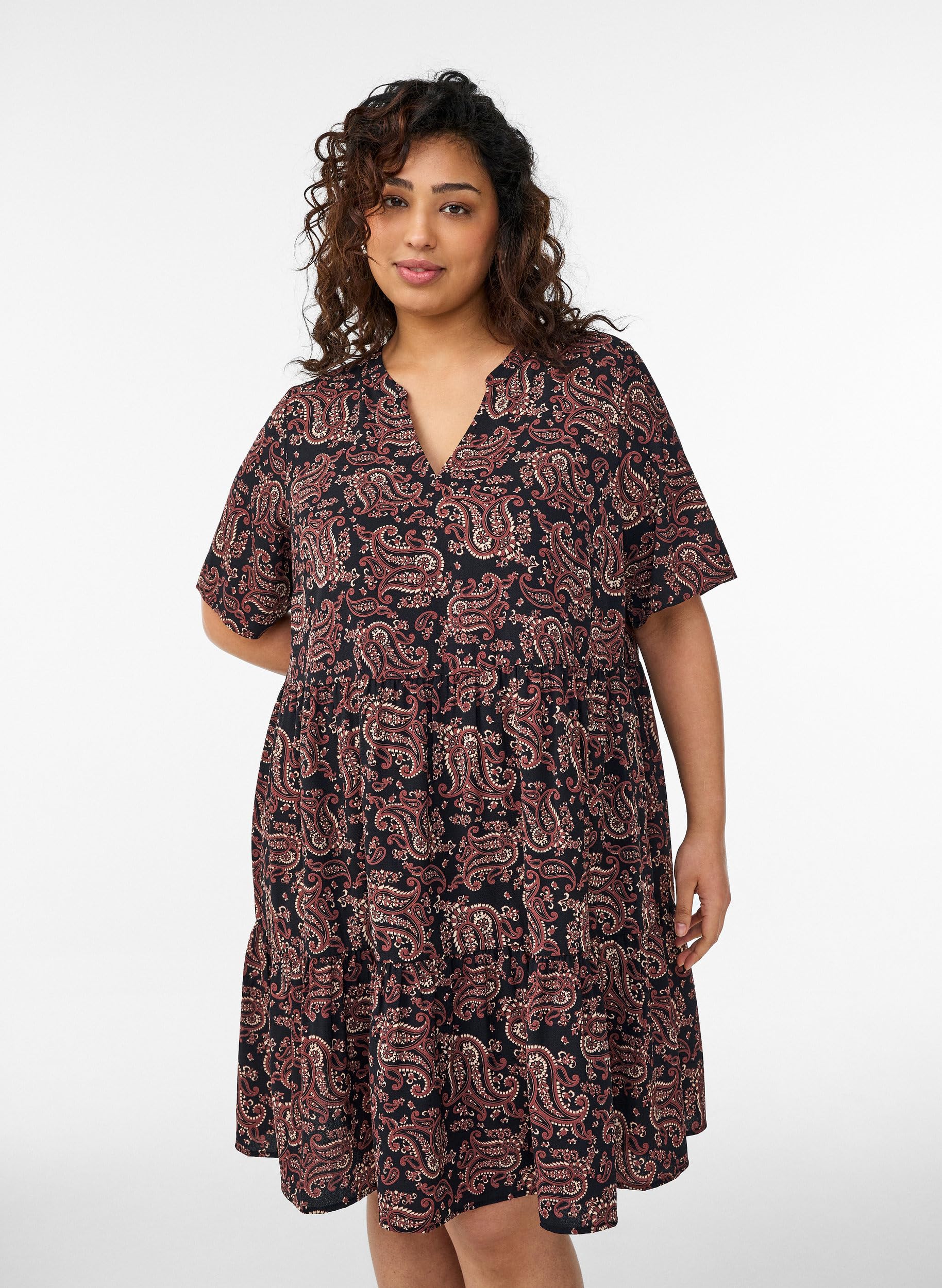 Zizzi Dresses Kleid 50-52 V-Ausschnitt Polyester
