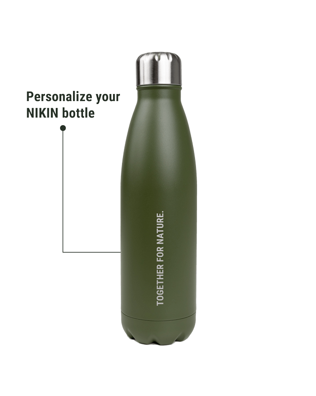 NIKIN TreeBottle Trinkflasche Olive personalisiert 500ml