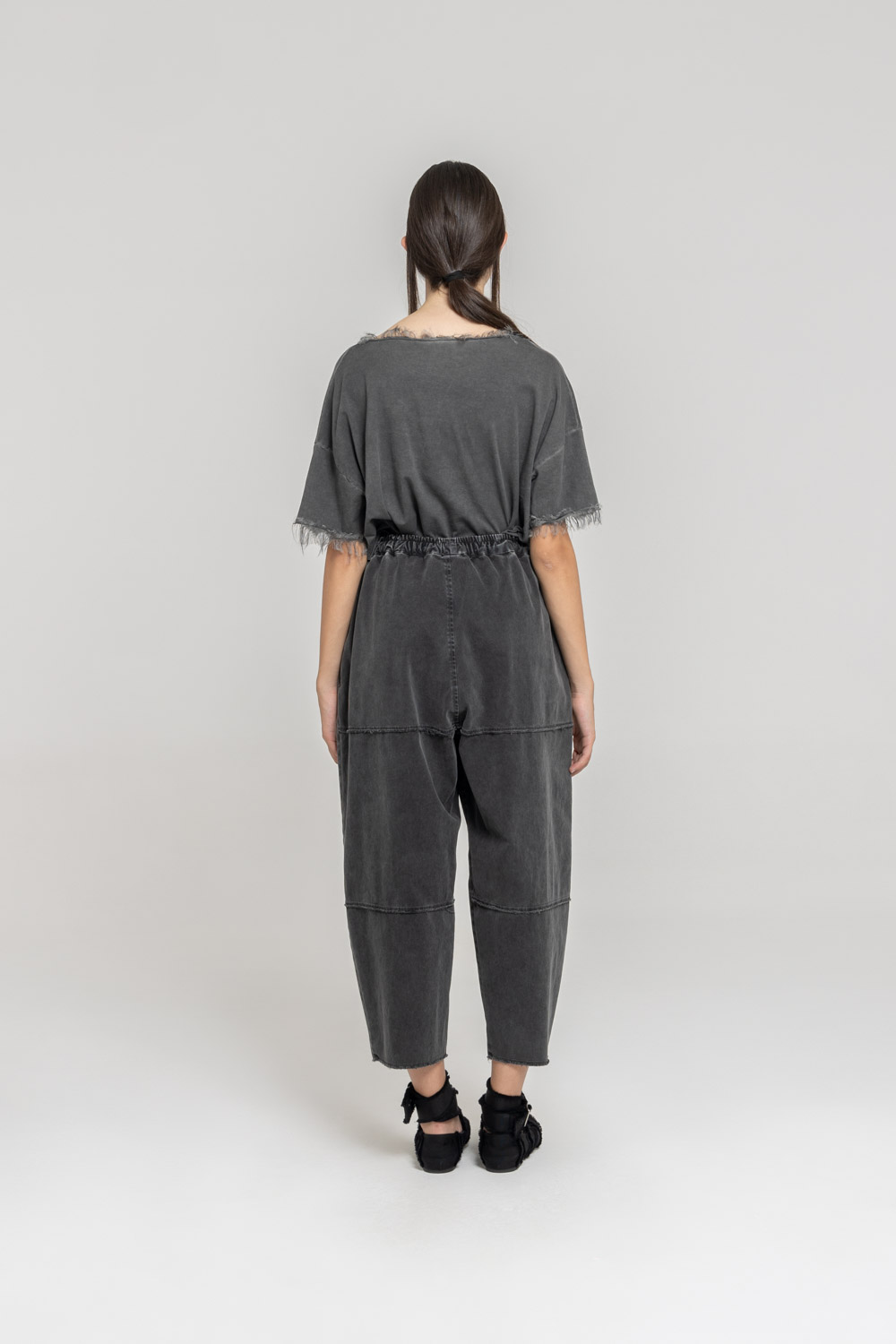 Sanctamuerte Pantaloni Semi Beggy Hose Baumwolle weit
