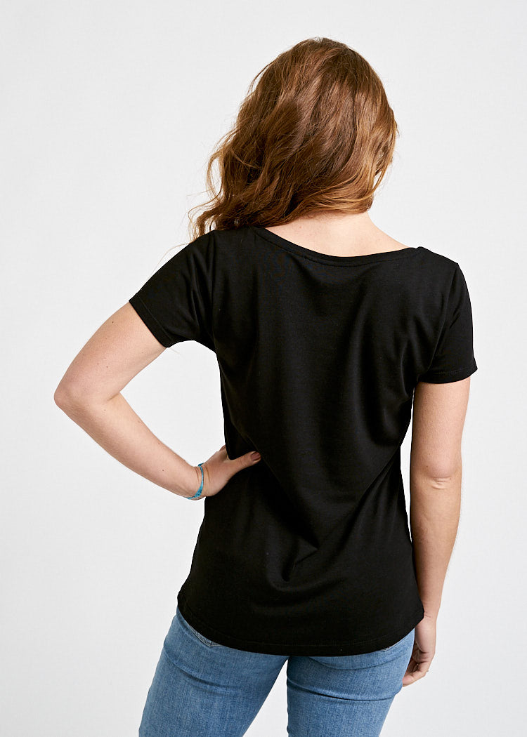 Wijld Lena Black Woodshirt Damen Schwarz Bio