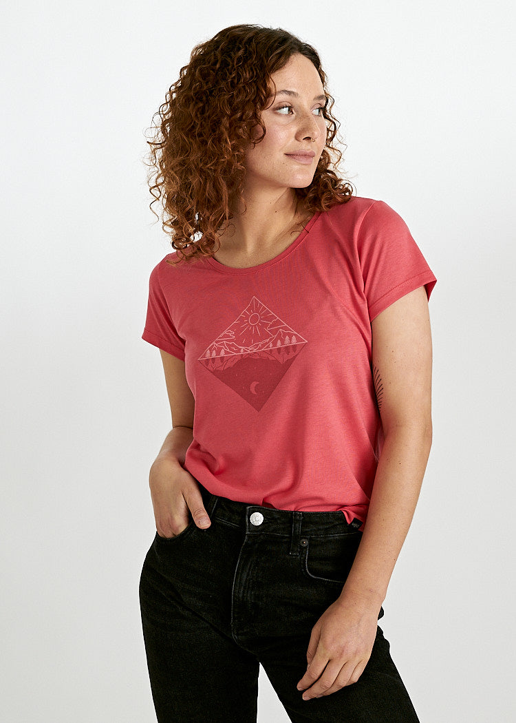 Wijld Sarah SquareLandscape T-Shirt Damen Print Holz