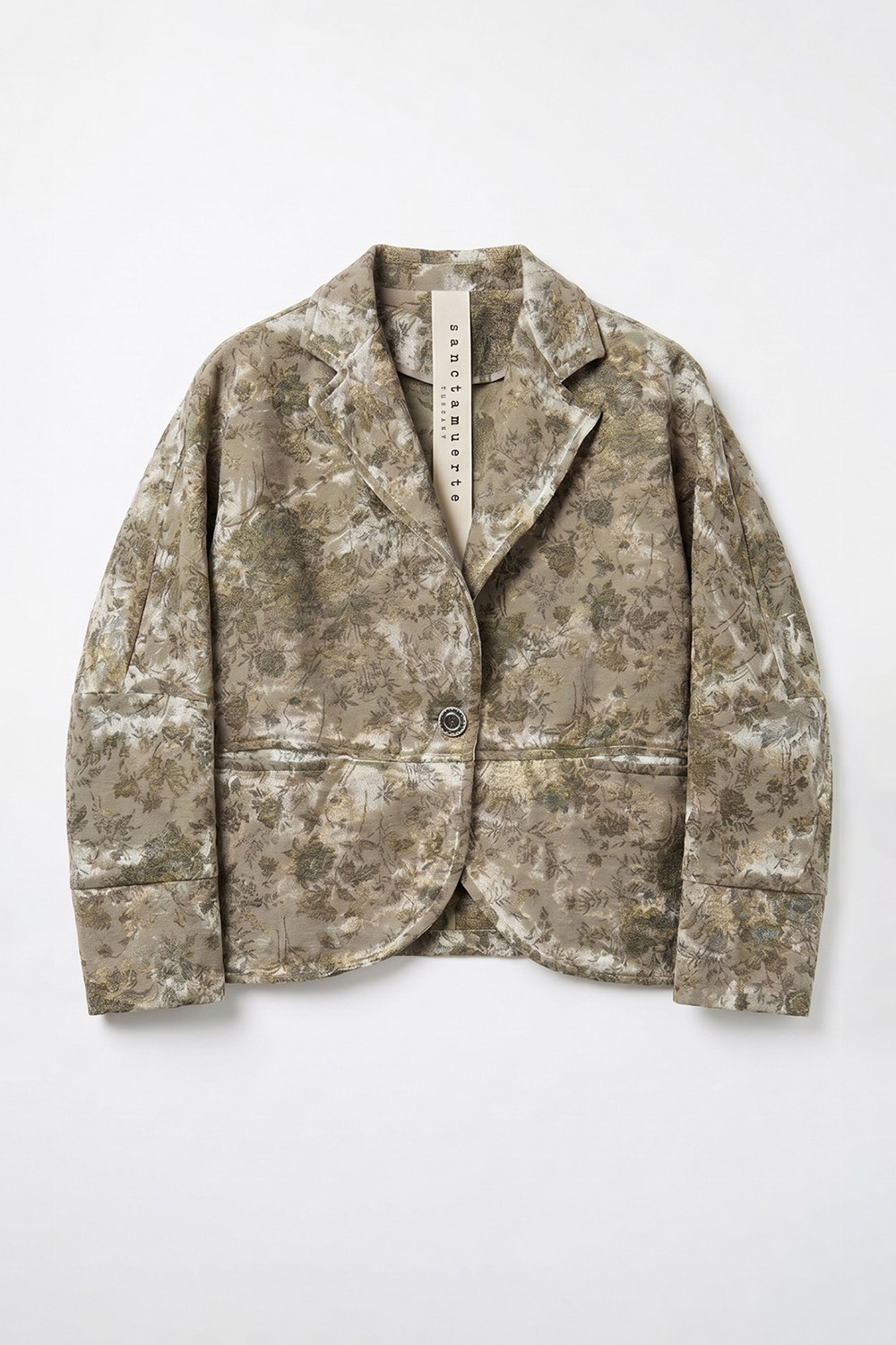 Sanctamuerte Capispalla Giacca Boxy Blazer Jacquard Floral