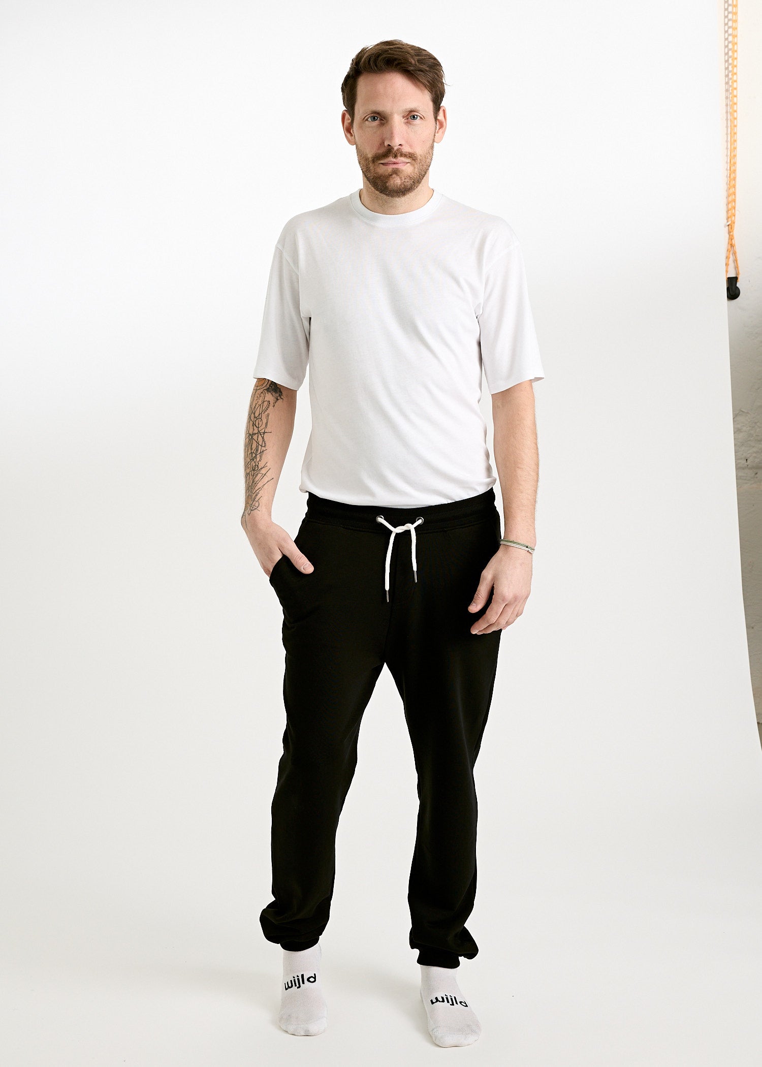 Wijld Theo Jogginghose Herren Black Lyocell 390g