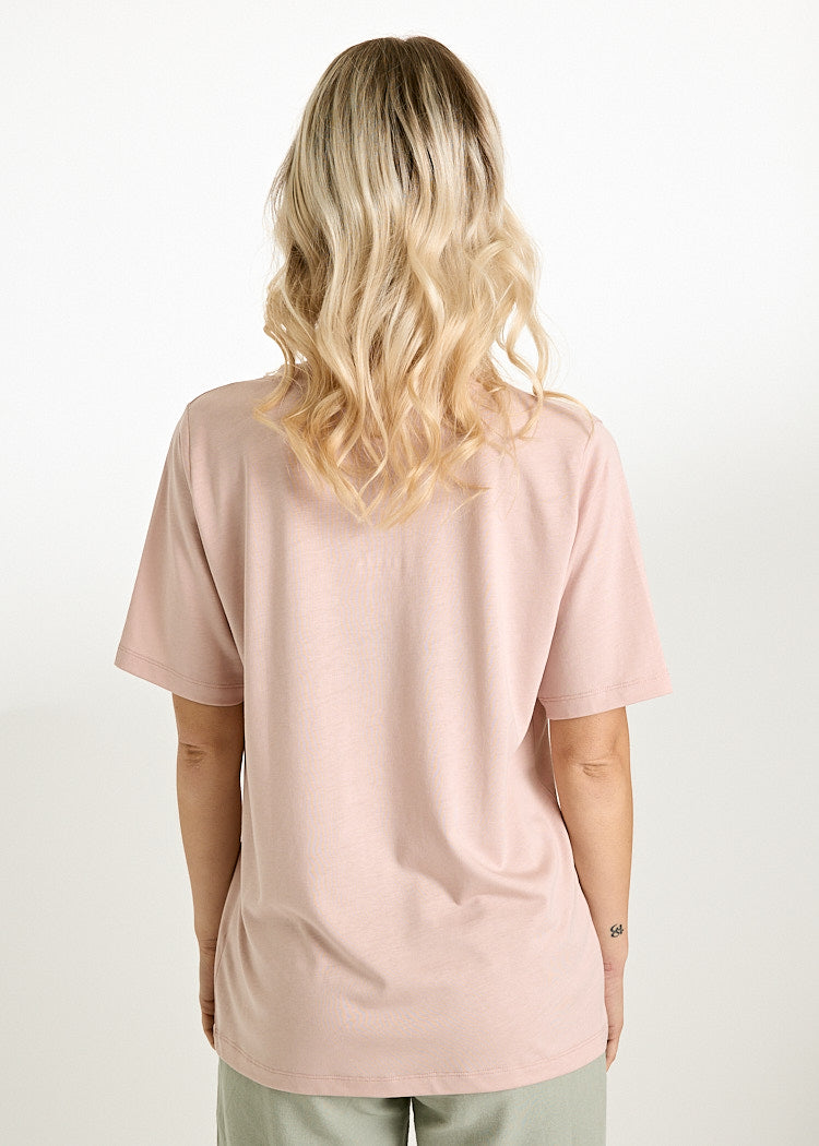 Wijld WoodShirt Frida T-Shirt Damen rosa Lyocell Bio-Baumwolle