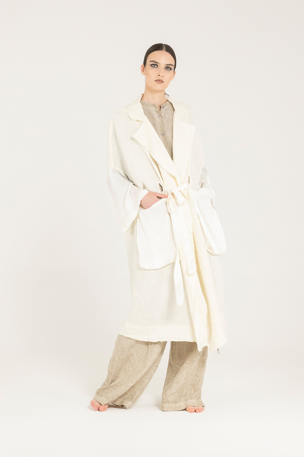 Sanctamuerte Capispalla Giacca Kimono Jacke Baumwolle