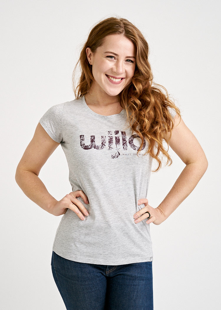 Wijld Woodshirt Sarah Wijld Font Damen T-Shirt Print Slim