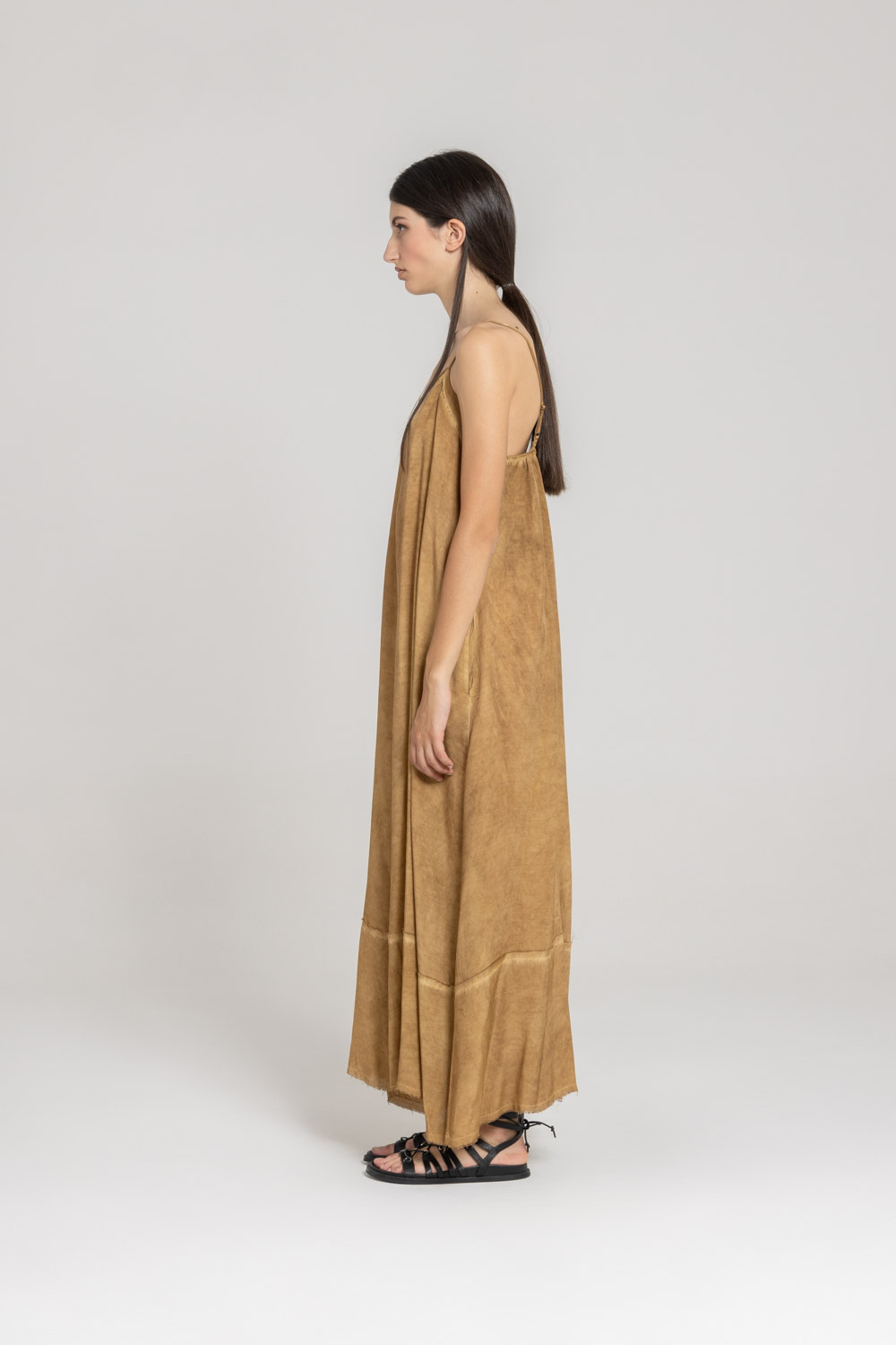 Sanctamuerte Abiti Salopette Raso Kleid Viskose-Satin Weit