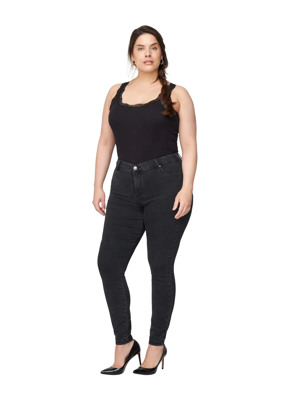 Zizzi Jeggings Damen große Größen Stretch Baumwolle