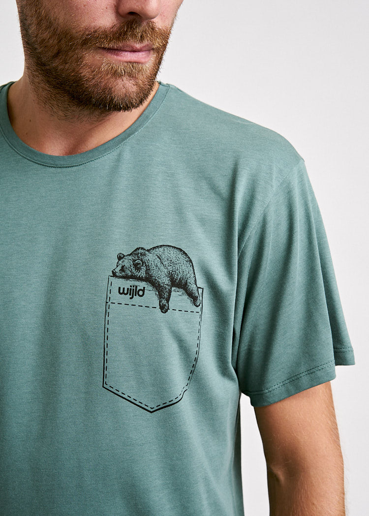 Wijld WoodShirt Sleepy Bear Herren T-Shirt Print