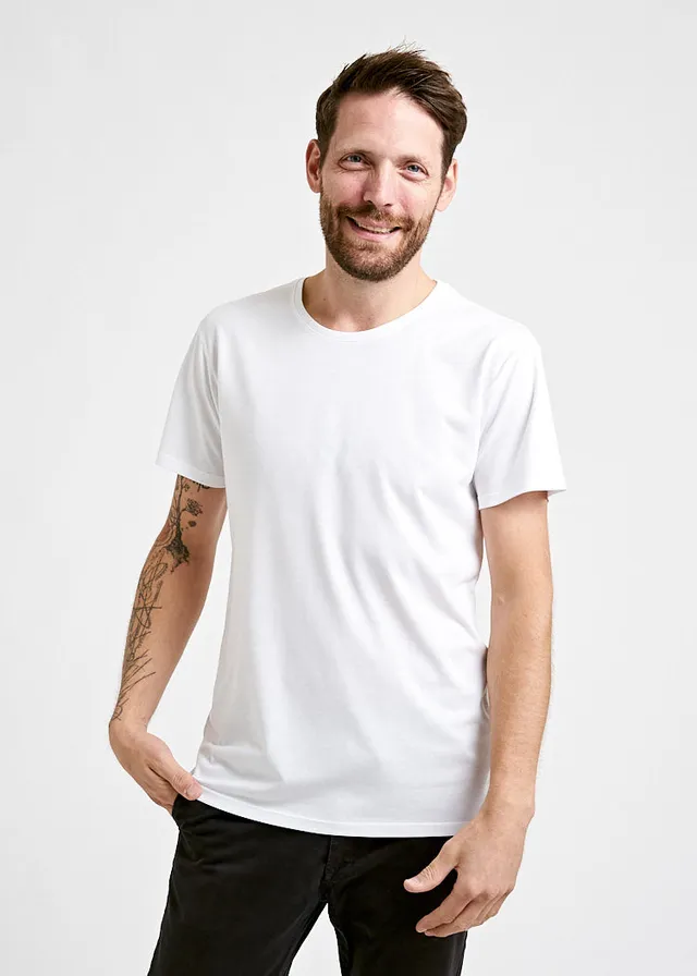 Wijld WoodShirt Alex T-Shirt Herren Bright White Lyocell