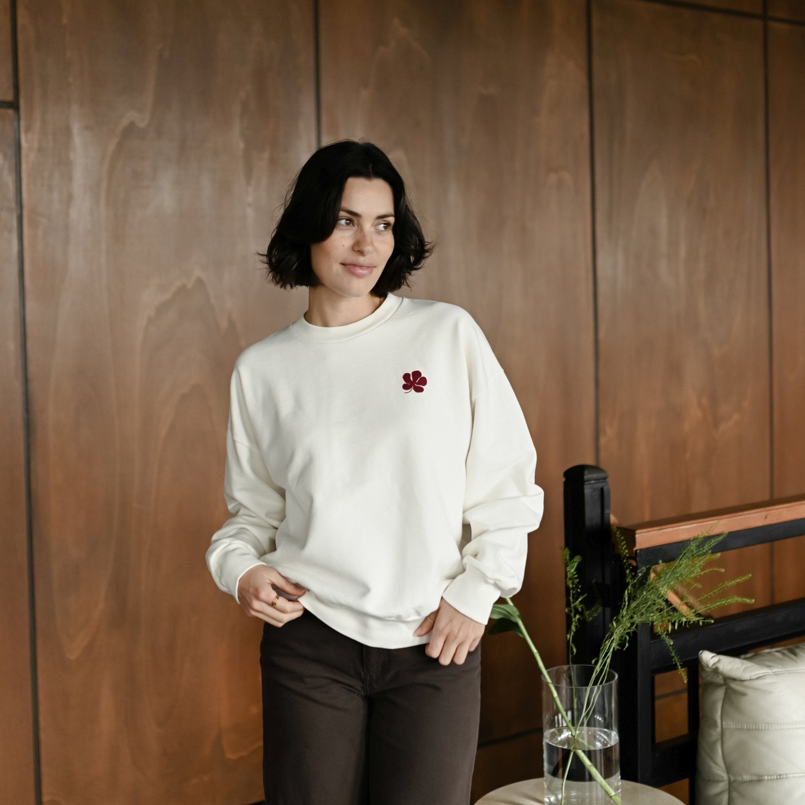 Nordlicht Jonna Sweater Cherry Print aus Baumwollmix