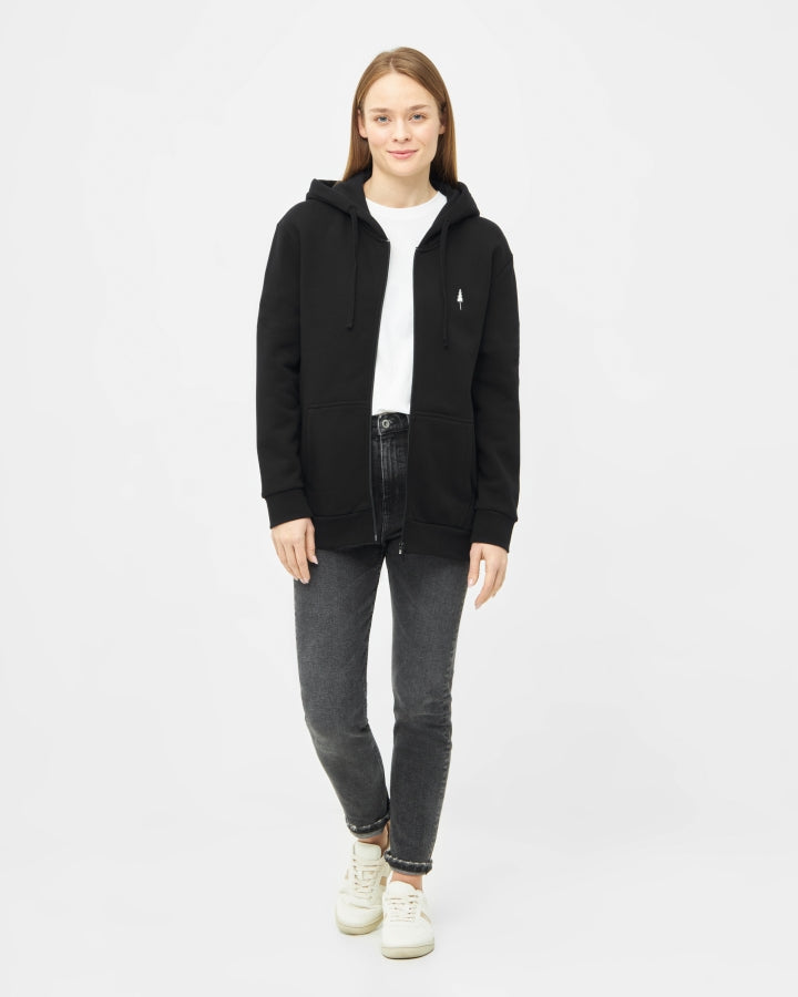 NIKIN TreeHoodie Jacket Kapuzenjacke schwarz Bio
