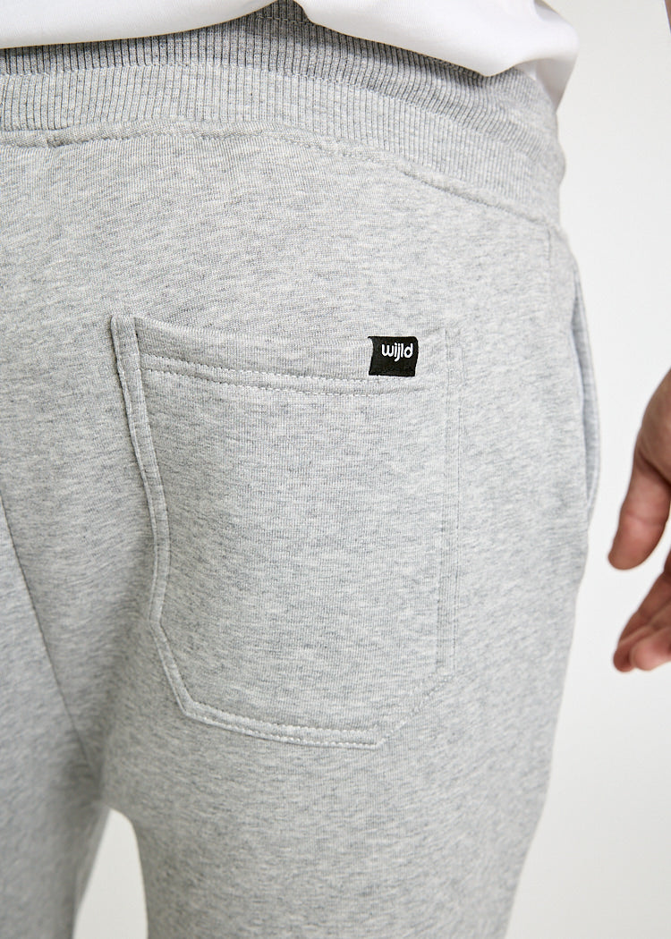 Wijld Theo Herren Jogginghose Grau Melange Lyocell Gr. L