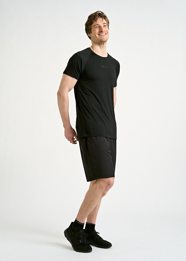 Wijld SportShirt Max Black Gray T-Shirt Herren Atmungsaktiv