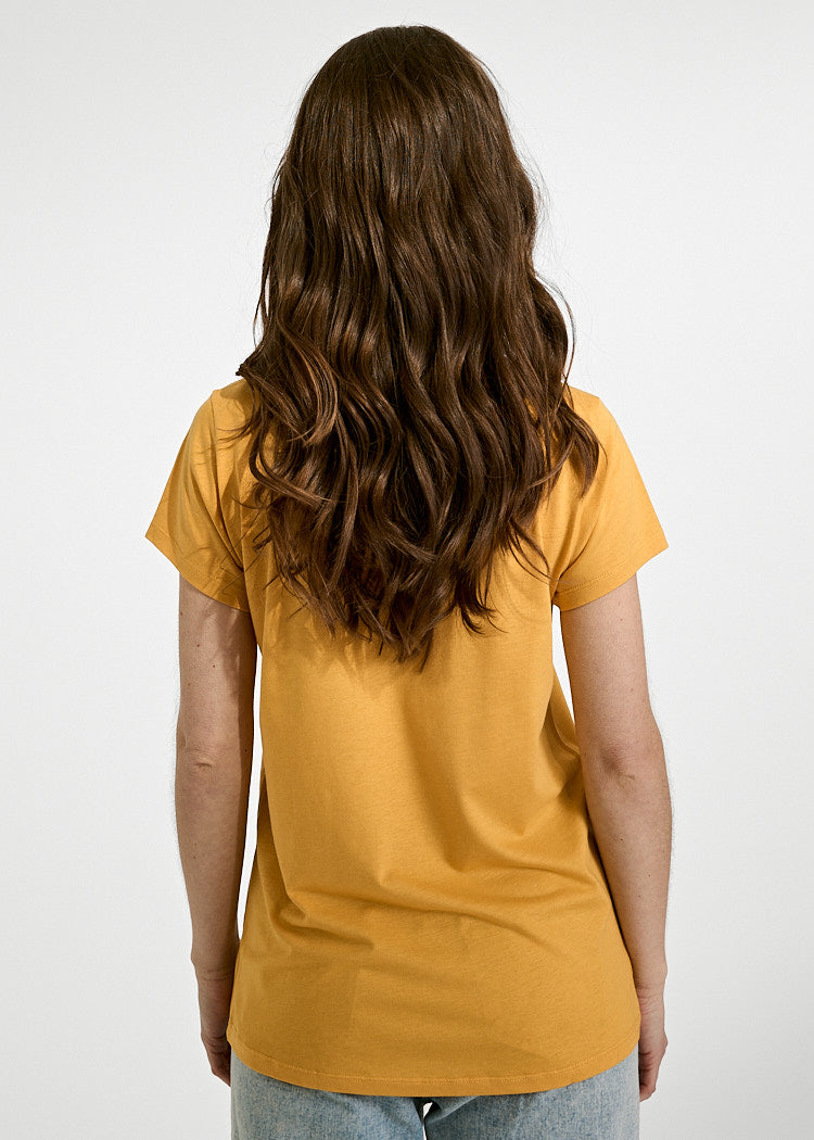 Wijld Woodshirt Lena Damen T-Shirt Mustard Holz