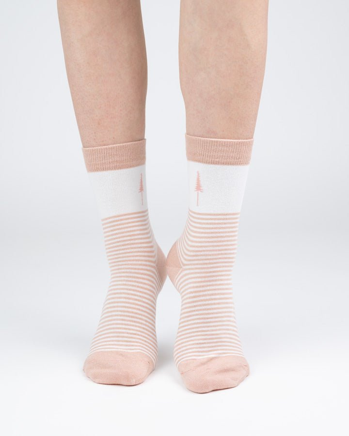 NIKIN TreeSocks Standard Stripes Socken Rose Bambus