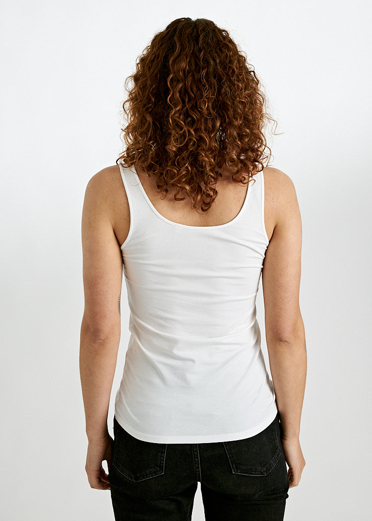 Wijld Tank Top Melanie Bright White Damen Top Holz