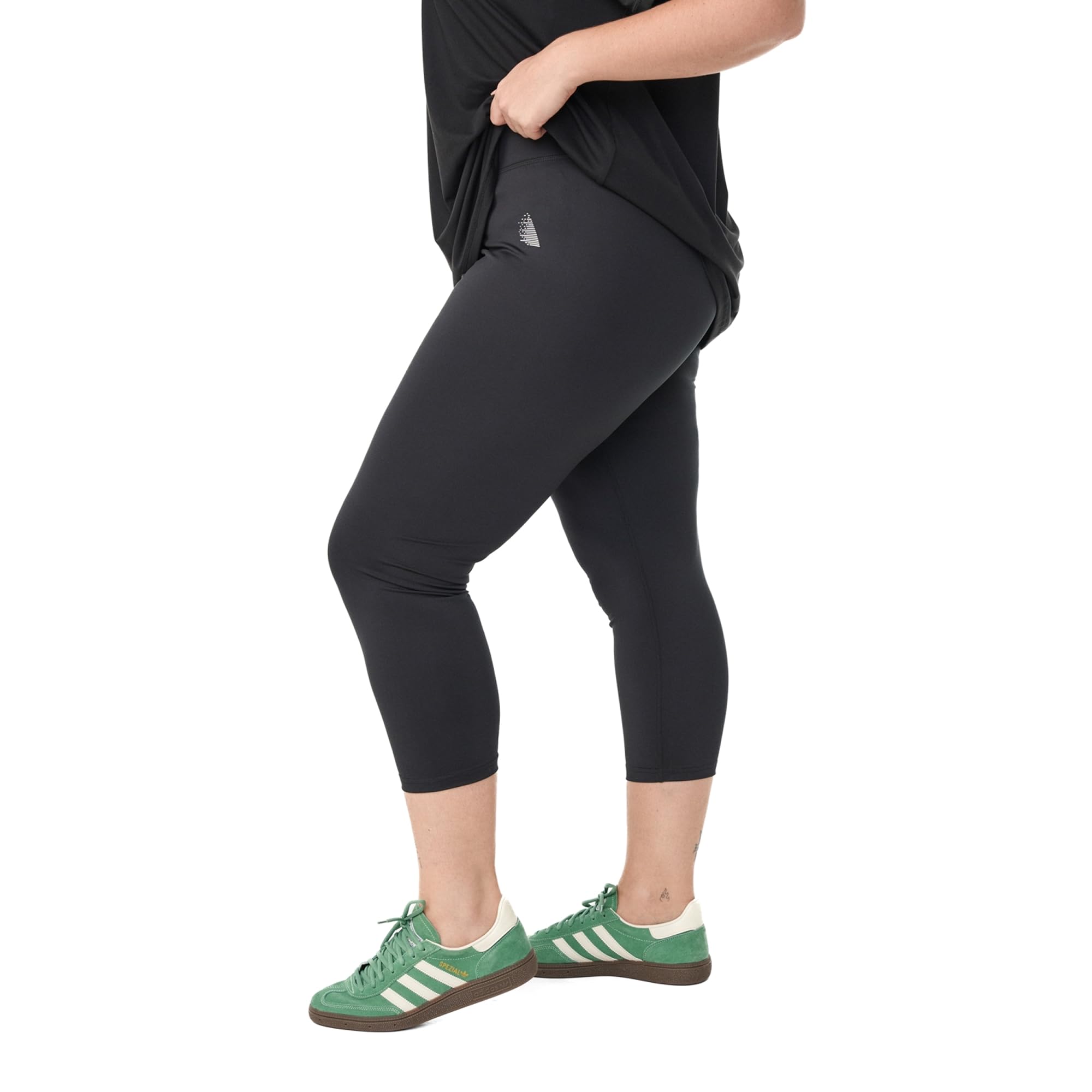 Zizzi Activewear Capri Sport-Leggings 3/4 Schwarz 50-52