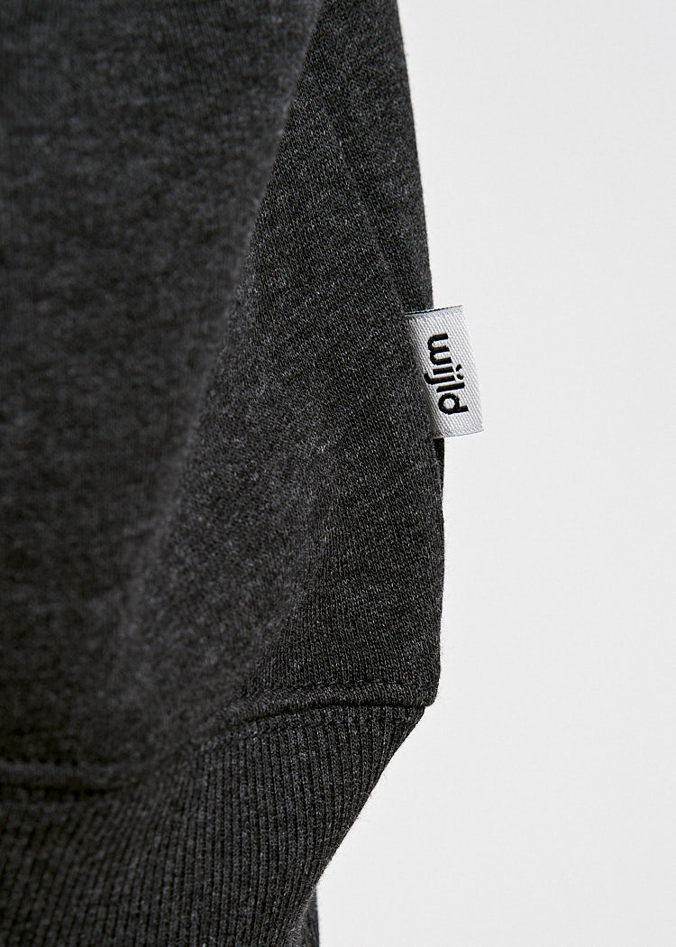 Wijld Troyer Herren Sweater mit Reißverschluss Anthrazit