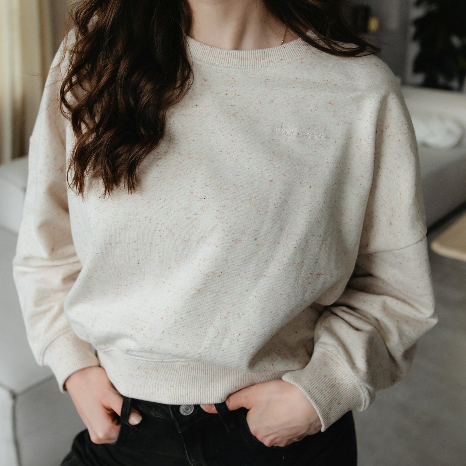 NORDLICHT Emma Sweater Pullover Bio-Baumwolle Punkte