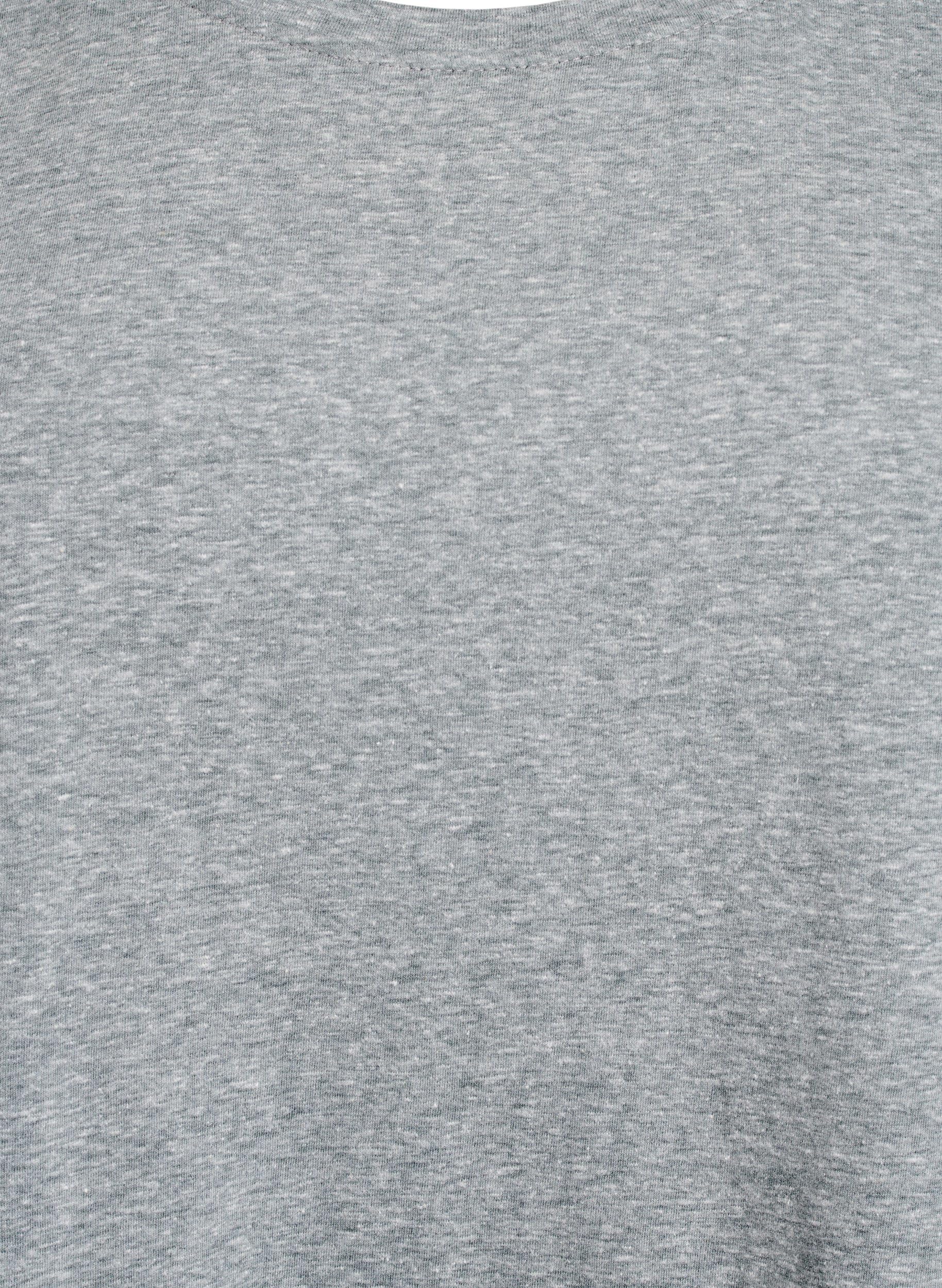 Zizzi T-Shirt Baumwolle Rundhals Kurzarm Balsam Green