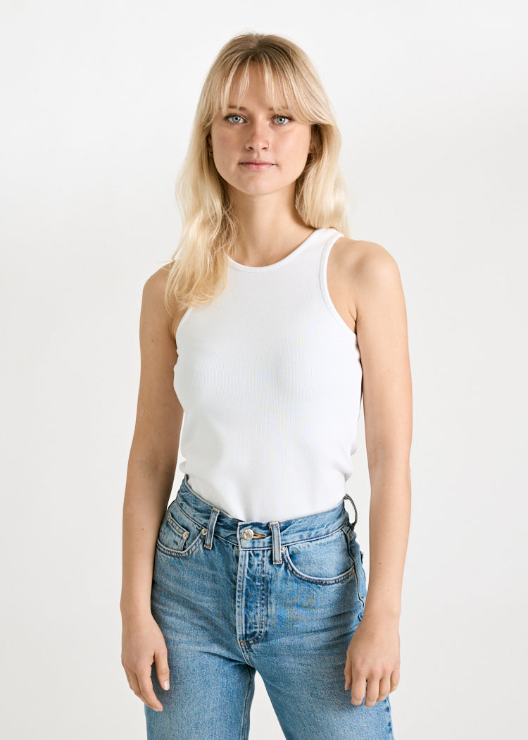Wijld Irene Bright White Damen Tank Top Ripp weiß
