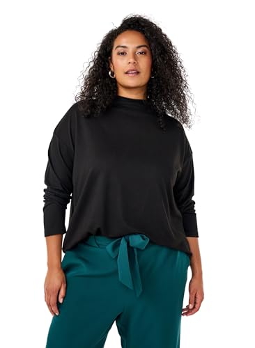 Zizzi Bluse Langarm Hoher Ausschnitt Große Größen 42-60