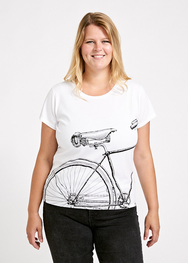 Wijld Sarah Biked Damen T-Shirt Holz Relaxed Slim