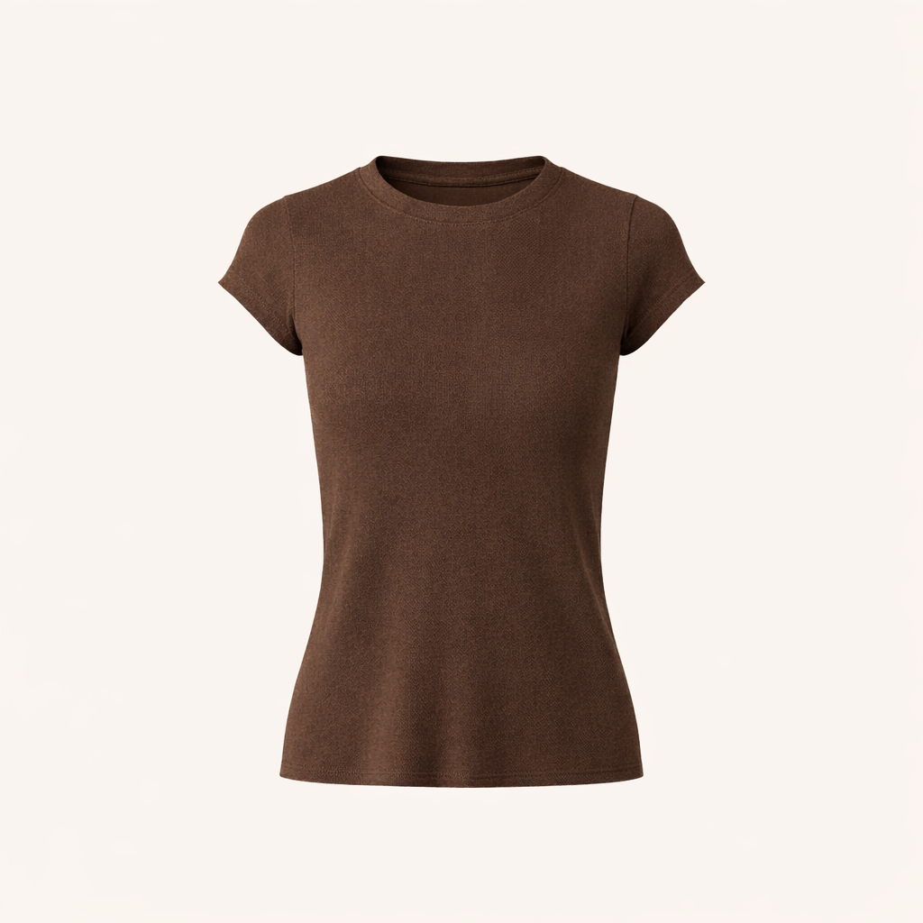NORDLICHT T-Shirts Ylva Ripp T-Shirt Braun M