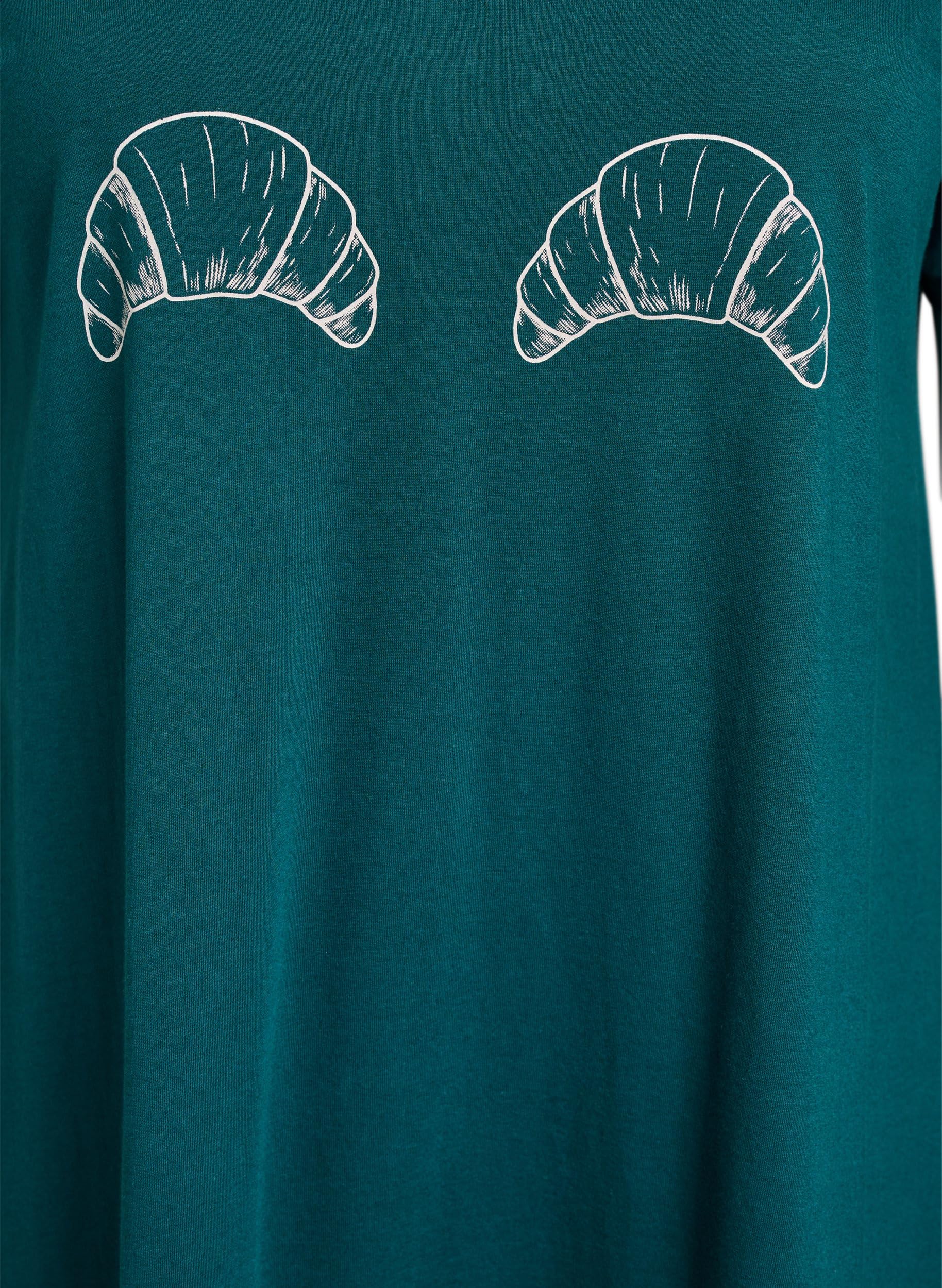 Zizzi Nightwear Nachthemd Bio-Baumwolle kurzarm 42-60