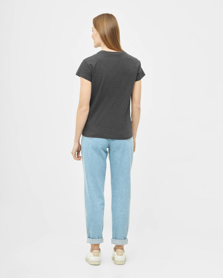 NIKIN TreeShirt Women T-Shirt Black Mel Bio-Baumwolle Damen