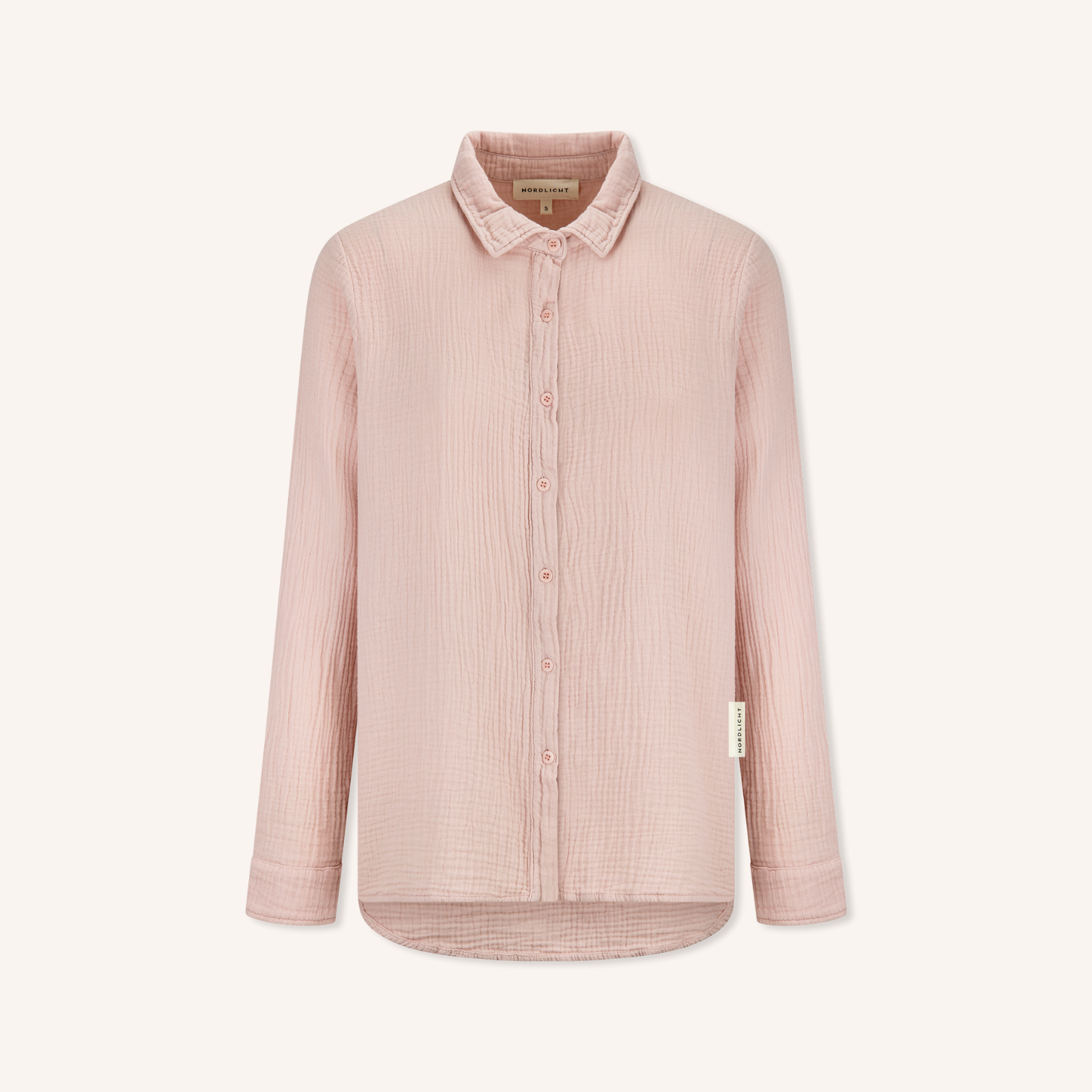 NORDLICHT Fenja Musselin Bluse Damen Rosa Bio-Baumwolle
