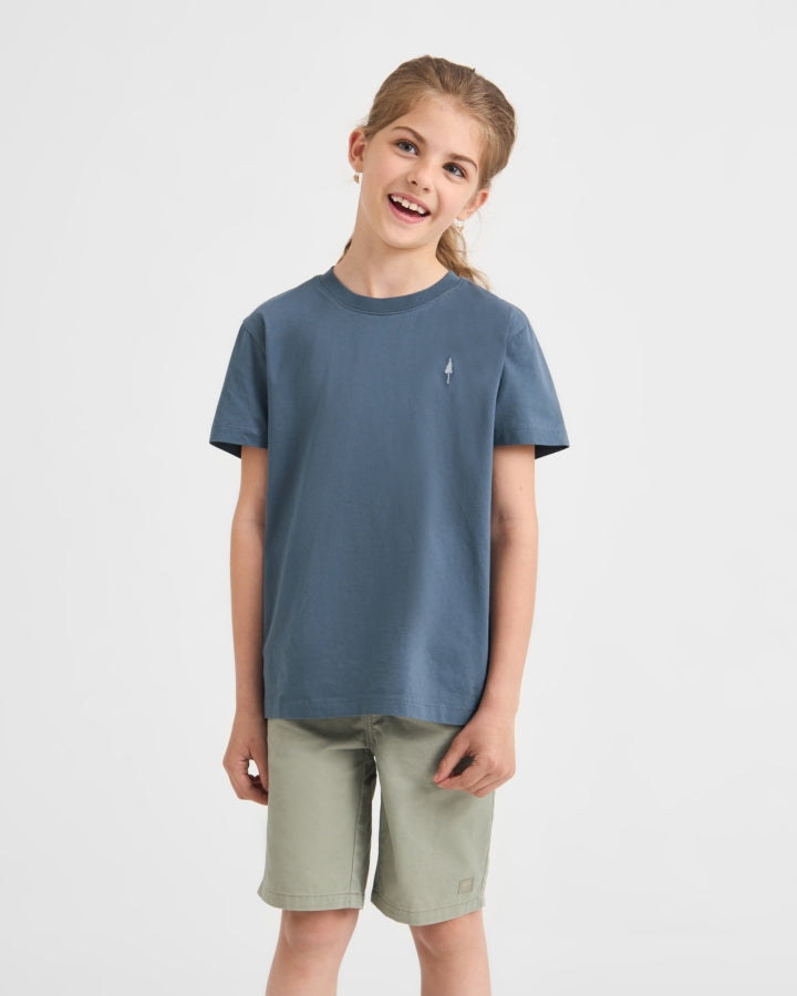 NIKIN TreeShirt Kids T-Shirt Steel Blue Bio-Baumwolle