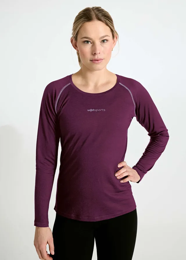 Wijld Nellie Purple Lavender Damen Sportshirt langarm
