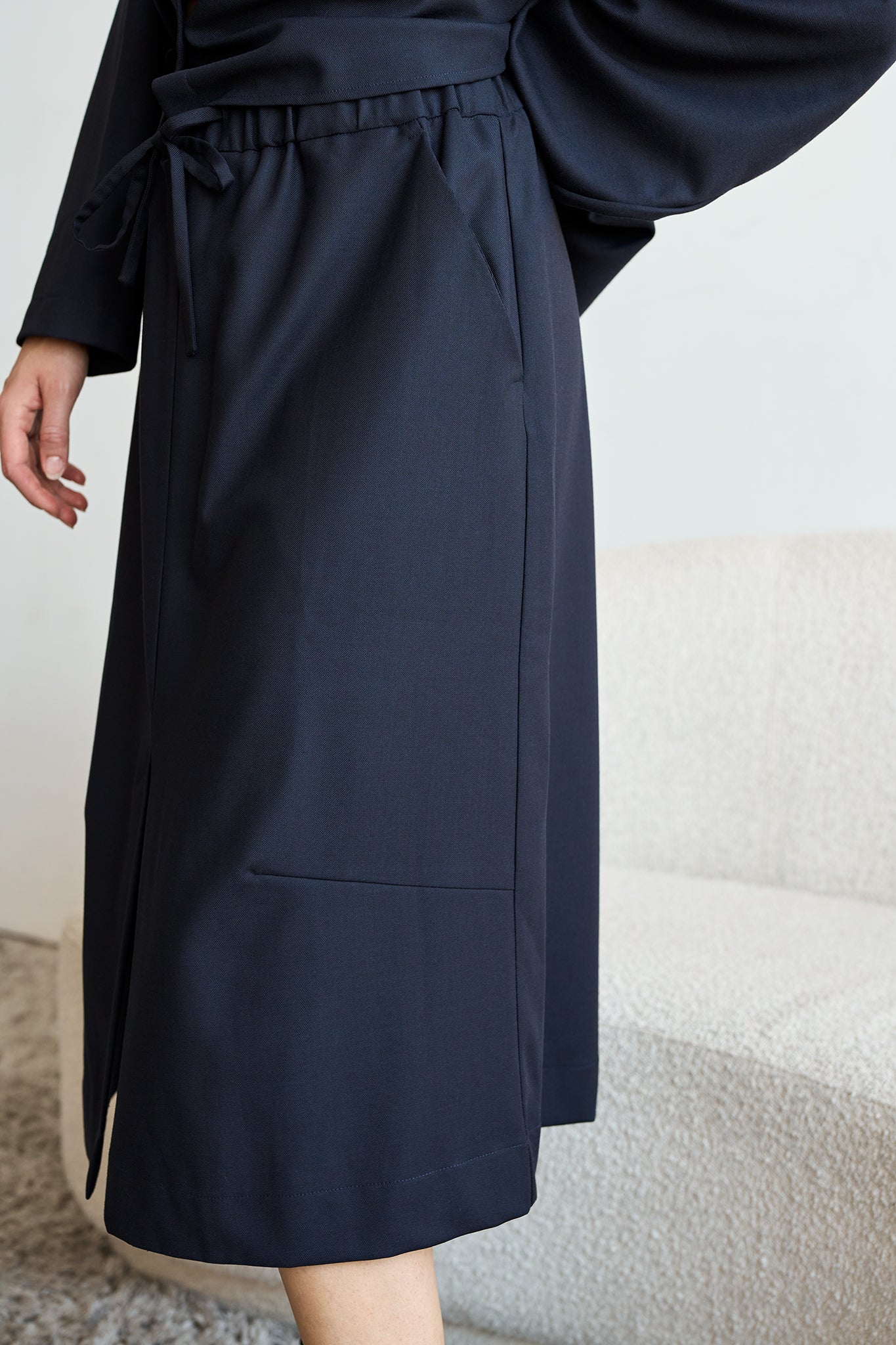 Christiane Strobel MELISSA Rock Blau Wadenlang Gr. M